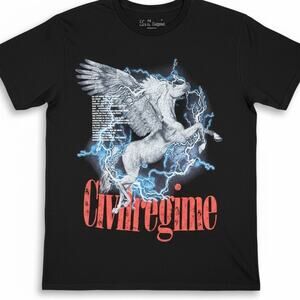 Civil Regime Civilregime Black Pegasus Lightning Grunge Goth Y2K  T-Shirt S